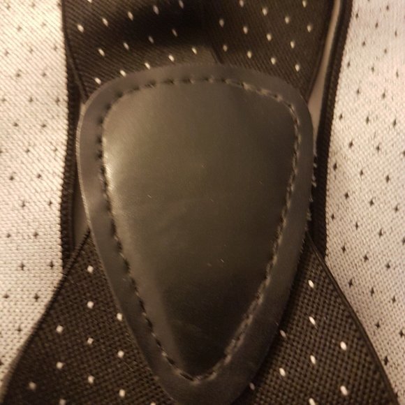 CAS Germany Men's Elastic Suspenders Dots Black Elastics Clips Holders - Picture 7 of 7